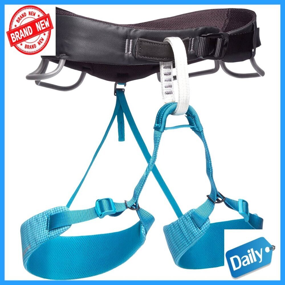Women's Rock Climbing Harness, Adjustable Waist Leg Loops, Dual Core